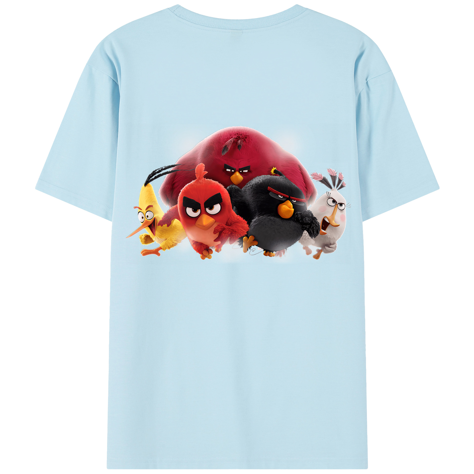 （画像用） Angry Birds アングリーバード 綿100％半袖Tシャツ（背面プリント）